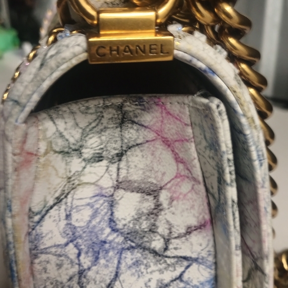Chanel Multi Color Snakeskin Boy Bag - Picture 15 of 15